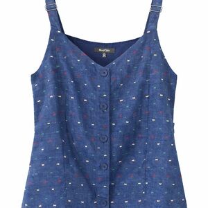 Modcloth Navy Top with Colorful Details